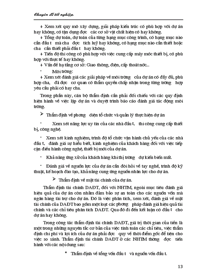 image for page Một số Giải pháp nâng cao chất lượng công tác thẩm định dự án đầu tư tại chi nhánh Ngân hàng Công thương Đống Đa
