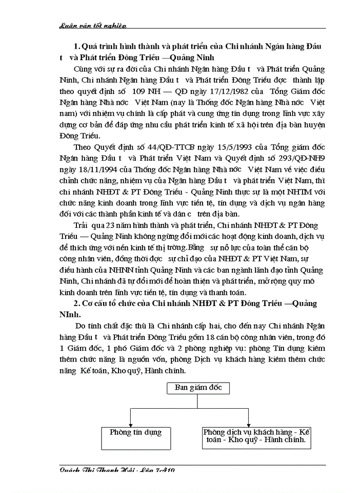 image for page Giải pháp tăng cường công tác huy động vốn tại Chi nhánh Ngân hàng Đầu tư và Phát triển Đông Triều Quảng Ninh