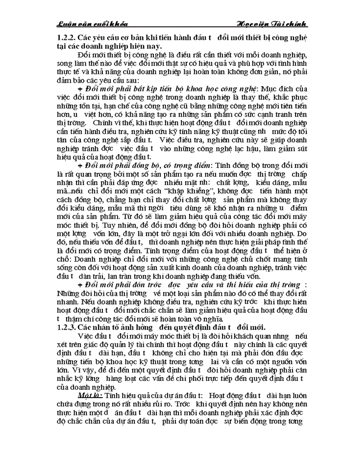 image for page Những Giải pháp chủ yếu huy động vốn đổi mới thiết bị công nghệ tại Công ty Cổ phần dệt 10 10
