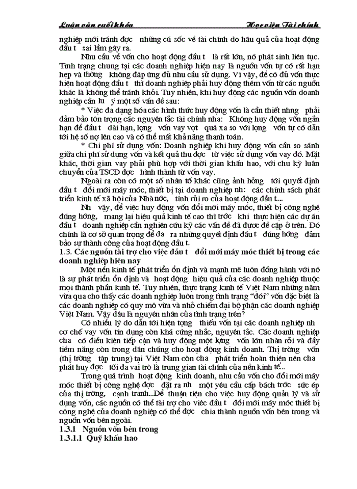 image for page Những Giải pháp chủ yếu huy động vốn đổi mới thiết bị công nghệ tại Công ty Cổ phần dệt 10 10