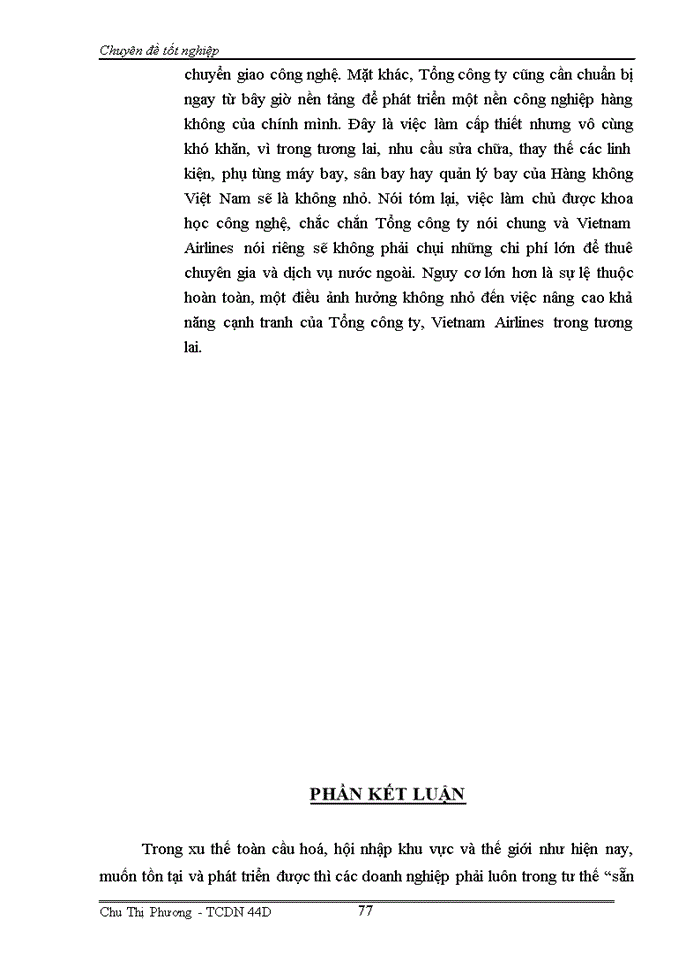 image for page Phân tích tài chính và nâng cao hiệu quả tài chính của Tổng Công ty Hàng không Việt Nam