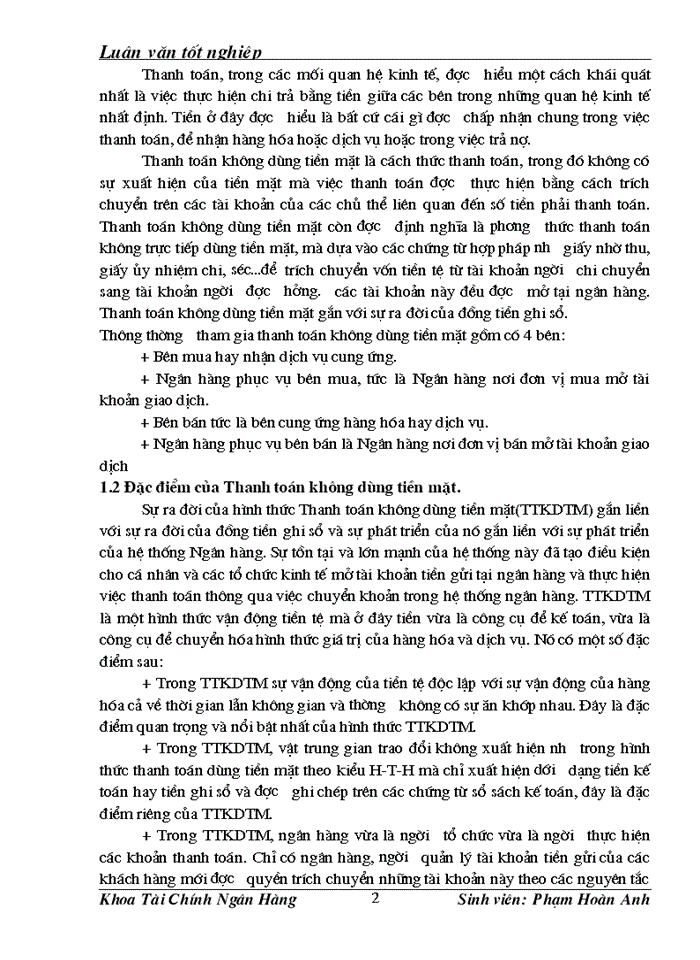 image for page Giải pháp nâng cao chất lượng hoạt động thanh toán không dùng tiền mặt tại Ngân hàng Thương mại Cổ phần Phương Nam - Chi nhánh Đống Đa
