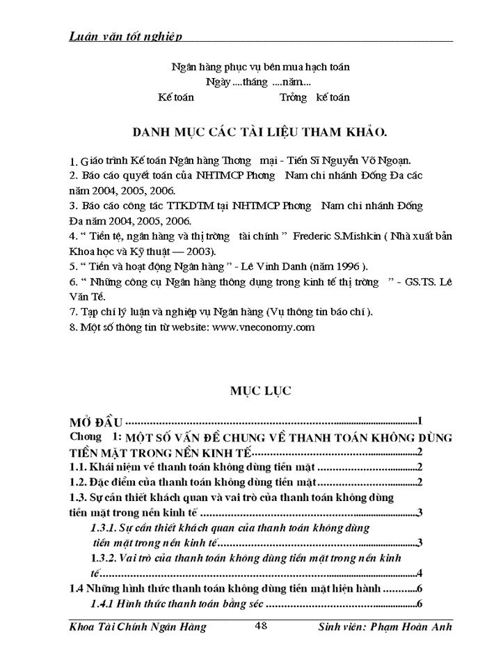 image for page Giải pháp nâng cao chất lượng hoạt động thanh toán không dùng tiền mặt tại Ngân hàng Thương mại Cổ phần Phương Nam - Chi nhánh Đống Đa