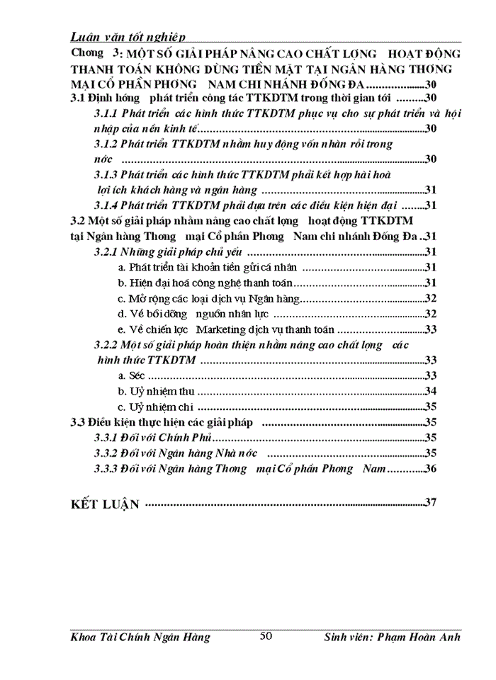 image for page Giải pháp nâng cao chất lượng hoạt động thanh toán không dùng tiền mặt tại Ngân hàng Thương mại Cổ phần Phương Nam - Chi nhánh Đống Đa