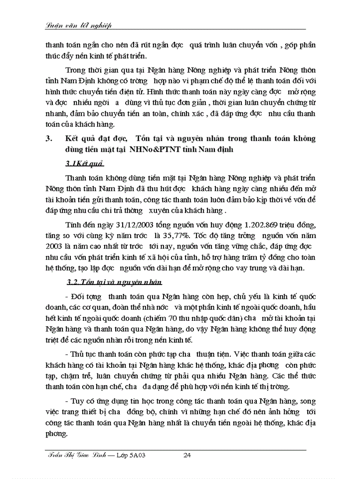 image for page Thực trạng thanh toán không dùng tiền mặt tại Ngân hàng Nông nghiệp và Phát triển Nông thôn tỉnh nam định trong thời gian qua