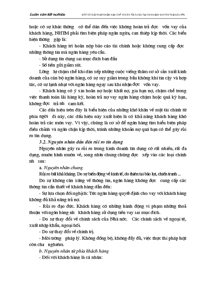 image for page Một số biện pháp nhằm hạn chế rủi ro tín dụng tại chi nhánh Ngân hàng Công thương Lưu Xá Thái Nguyên