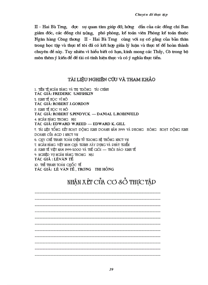 image for page Thực trạng thanh toán không dùng tiền mặt tại chi nhánh Ngân hàng Công thương KVII - HBT - Hà Nội