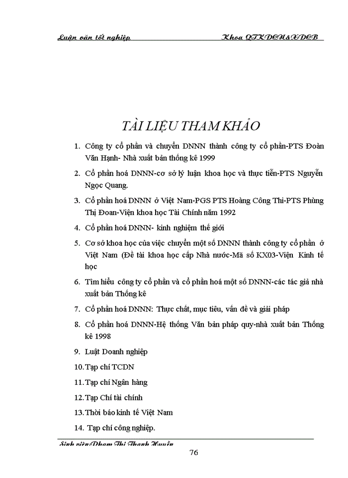 image for page Một số Giải pháp góp phần thúc đẩy quá trình Cổ phần hóa Doanh nghiệp Nhà nước thuộc Tổng Công ty Dệt May Việt Nam