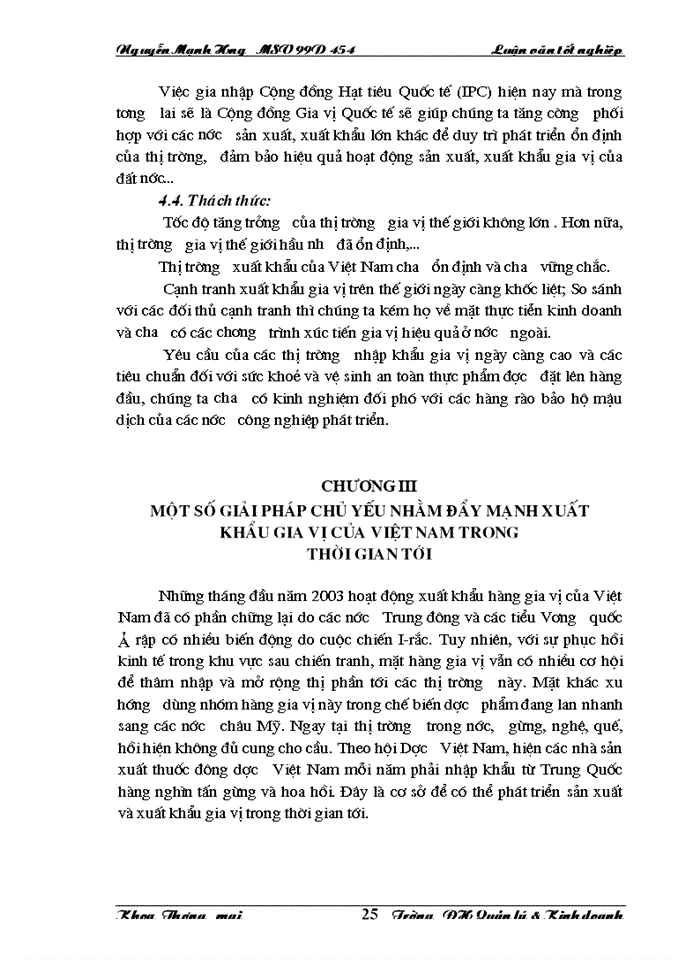 image for page Thực trạng và những Giải pháp chủ yếu nhằm đẩy mạnh Xuất khẩu gia vị của của Việt Nam