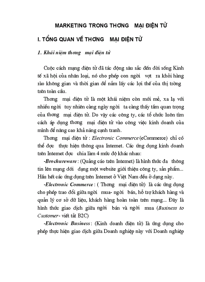 image for page Marketing trong Thương mại Điện tử