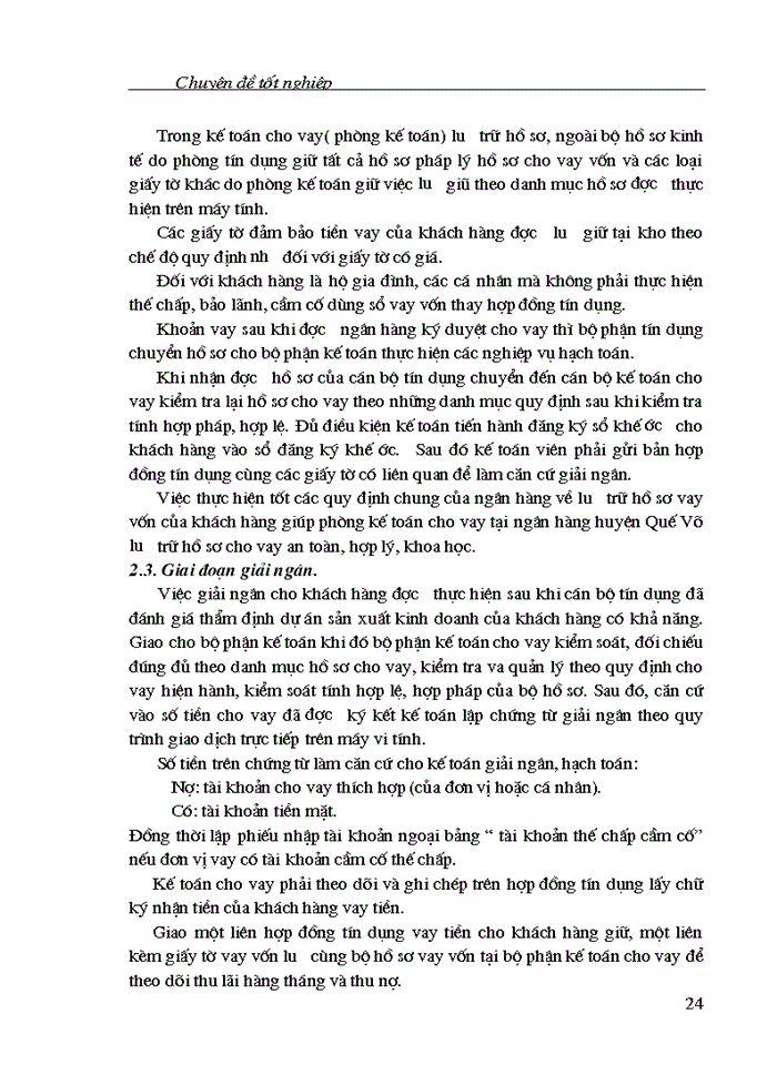 image for page Một số Giải pháp nhằm nâng cao hiệu quả công tác Kế toán cho vay tại Ngân hàng Nông nghiệp và Phát triển Nông thôn huyện Quế Võ