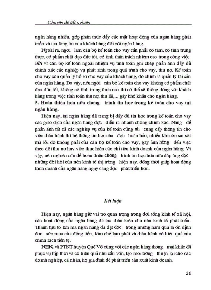 image for page Một số Giải pháp nhằm nâng cao hiệu quả công tác Kế toán cho vay tại Ngân hàng Nông nghiệp và Phát triển Nông thôn huyện Quế Võ