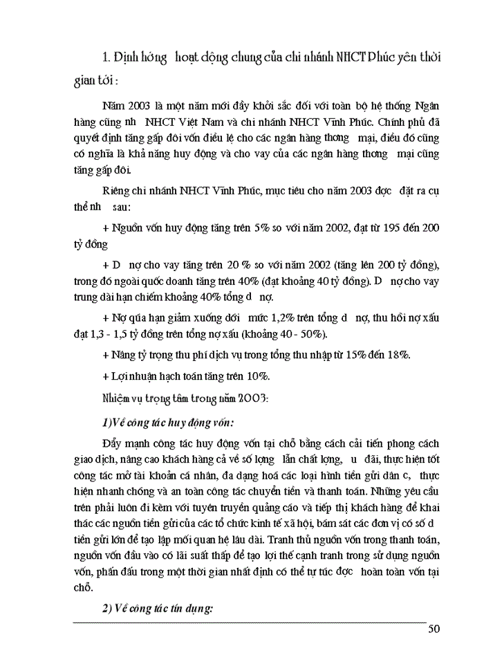 image for page Một số Giải pháp nâng cao chất lượng tín dụng trung dài hạn tại Ngân hàng Công thương Phúc Yên