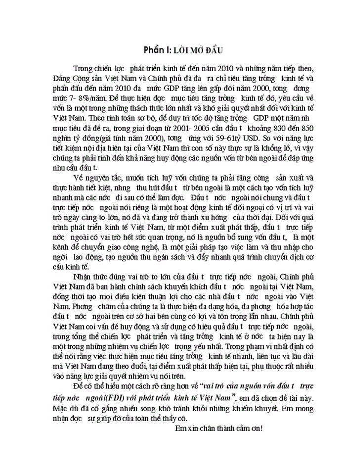 image for page Vai trò của nguồn vốn đầu tư trực tiếp nước ngoài FDI với phát triển kinh tế Việt Nam