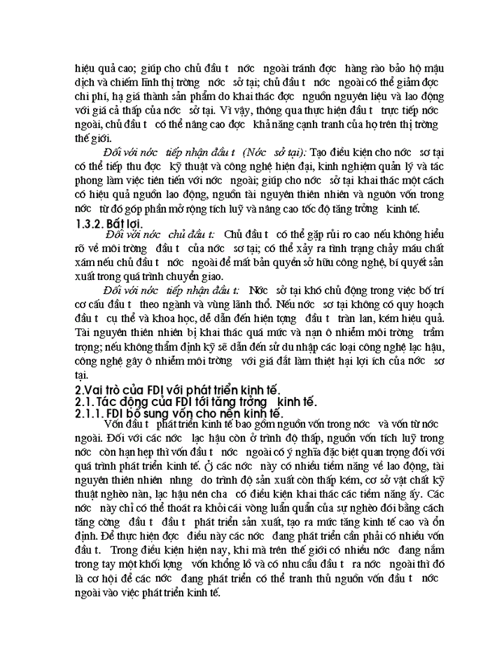 image for page Vai trò của nguồn vốn đầu tư trực tiếp nước ngoài FDI với phát triển kinh tế Việt Nam