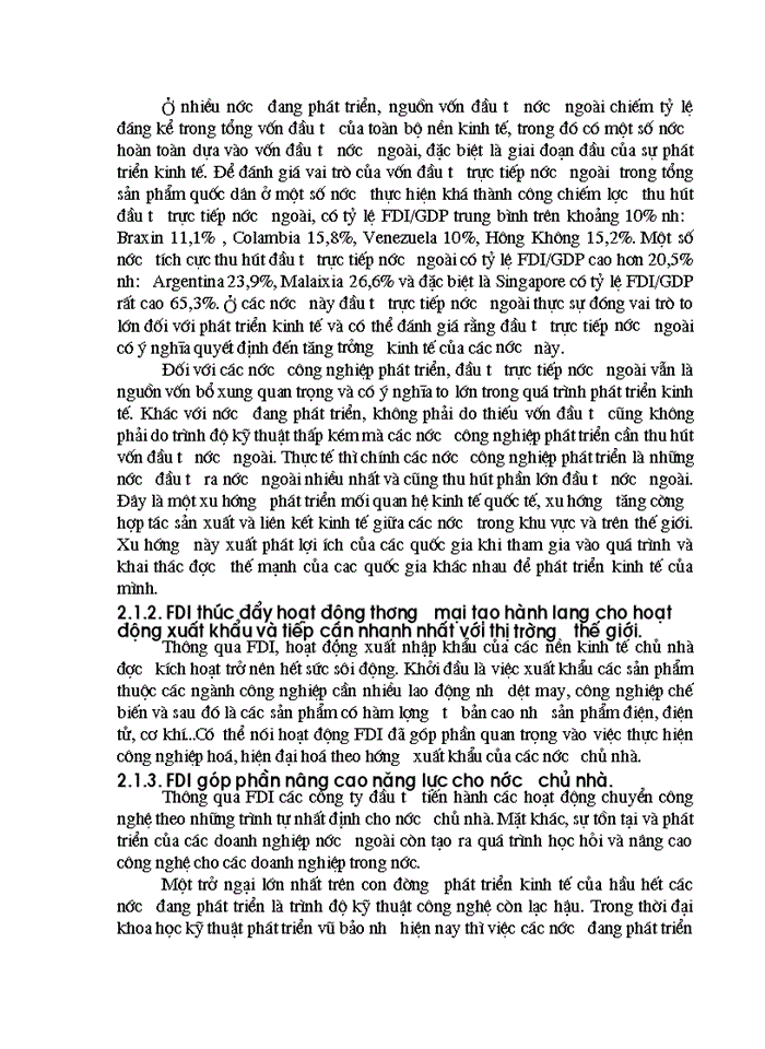 image for page Vai trò của nguồn vốn đầu tư trực tiếp nước ngoài FDI với phát triển kinh tế Việt Nam