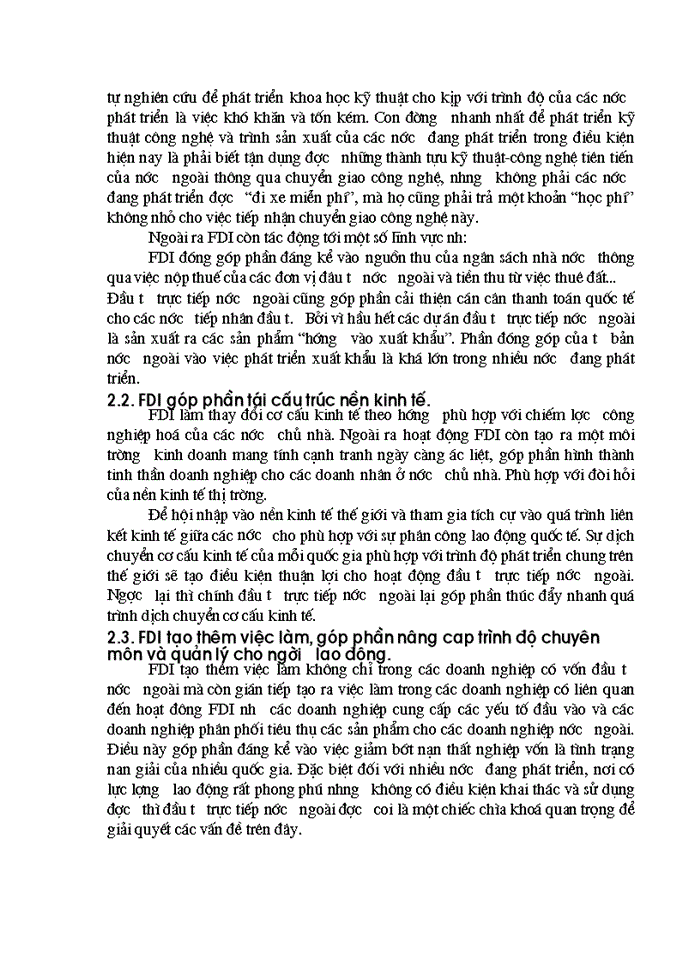 image for page Vai trò của nguồn vốn đầu tư trực tiếp nước ngoài FDI với phát triển kinh tế Việt Nam