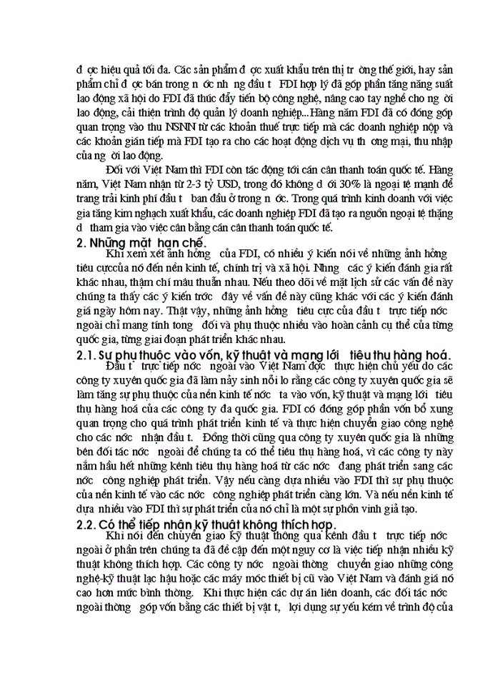 image for page Vai trò của nguồn vốn đầu tư trực tiếp nước ngoài FDI với phát triển kinh tế Việt Nam
