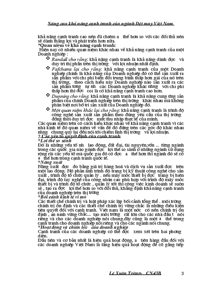 image for page Nâng cao khả năng cạnh tranh của ngành Dệt may Việt Nam