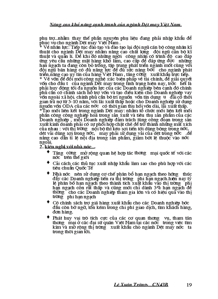 image for page Nâng cao khả năng cạnh tranh của ngành Dệt may Việt Nam