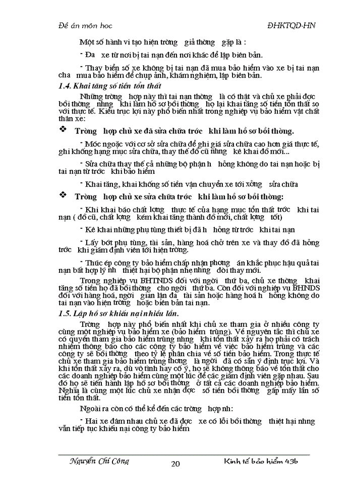 image for page Trục lợi Bảo hiểm vật chất xe cơ giới và Một số biện pháp phòng chống trục lợi Bảo hiểm