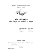 Tâm Lý học lứa tuổi và sư phạm