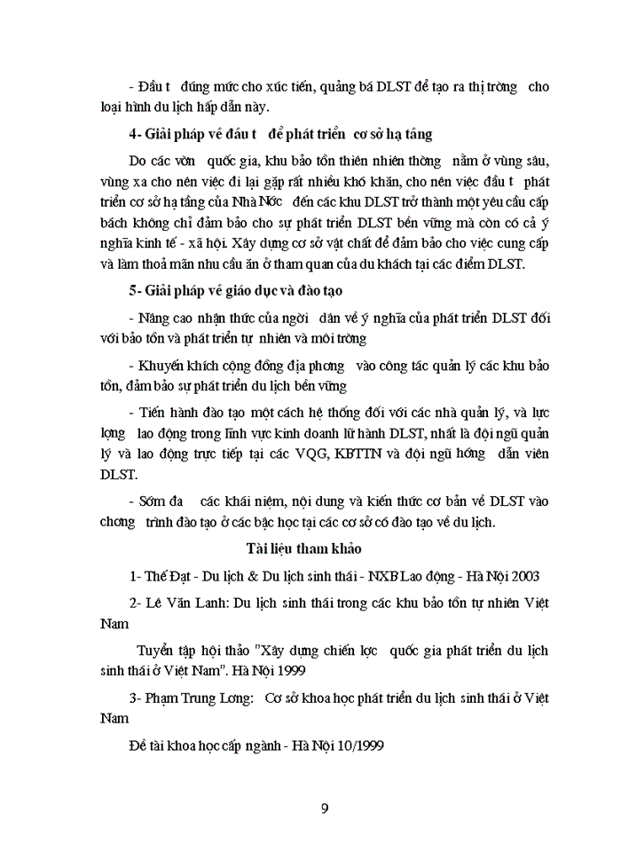 image for page Du lịch sinh thái-Thực trạng và Giải pháp để phát triển ở Việt Nam