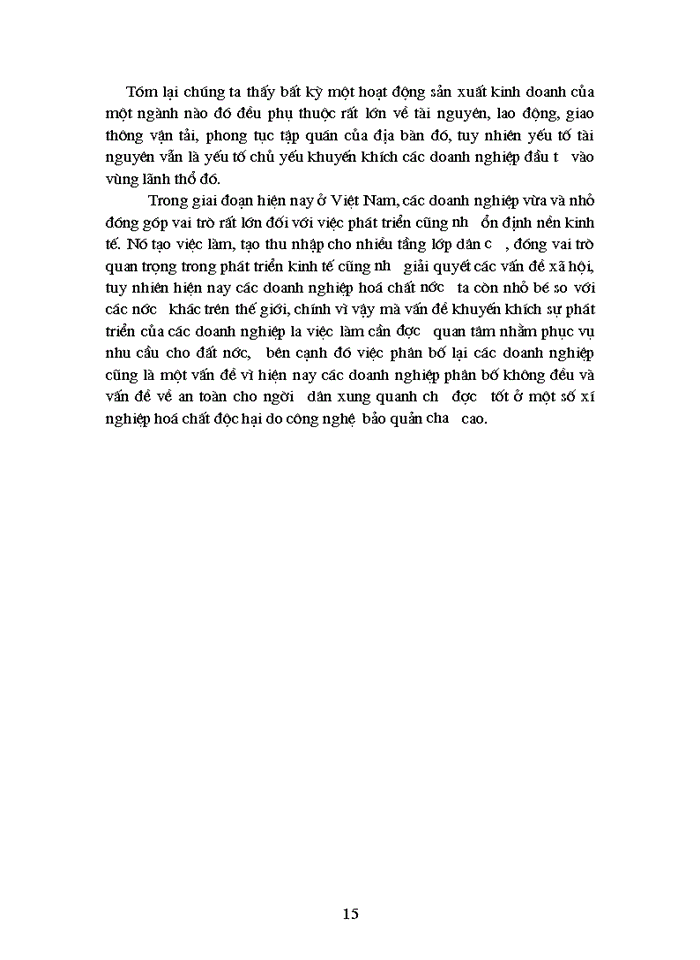 image for page Phân tích những nhân tố ảnh hưởng tới sự phân bố của các Doanh nghiệp thuộc ngành Công nghiệp hoá chất