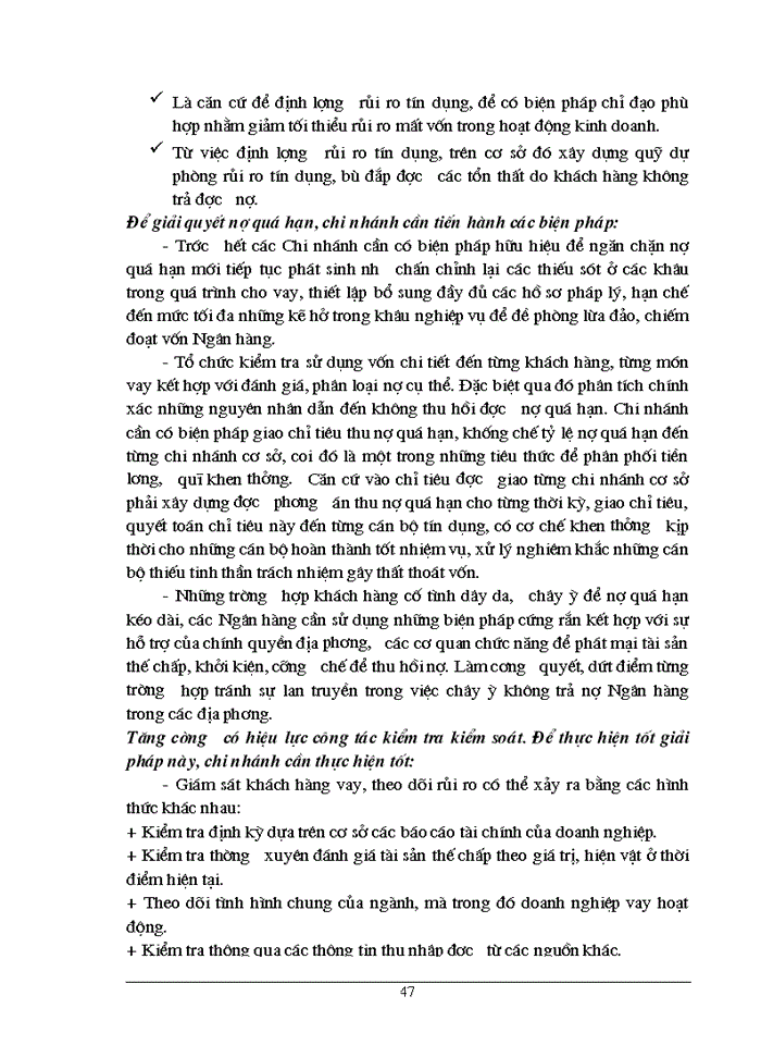 image for page Chất lượng tín dụng Ngân hàng hiện trạng và Giải pháp nâng cao chất lượng tín dụng tại Ngân hàng Thương mạiCổ phần EximbaNhập khẩu Hà Nội