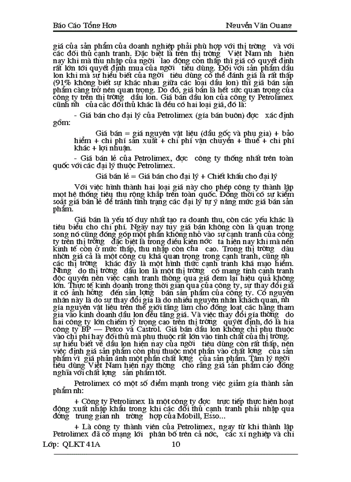 image for page Báo cáo tổng hợp tại Công ty hoá dầu Petrolimex