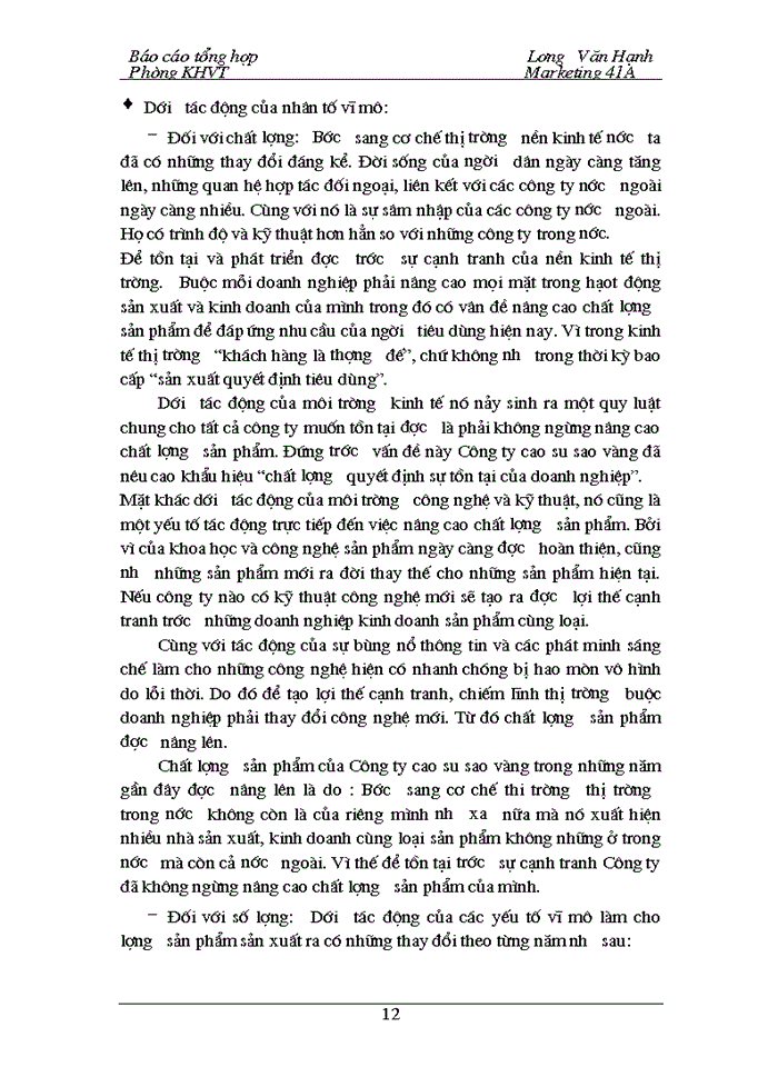 image for page Báo cáo Tại tại Công ty cao su sao vàng