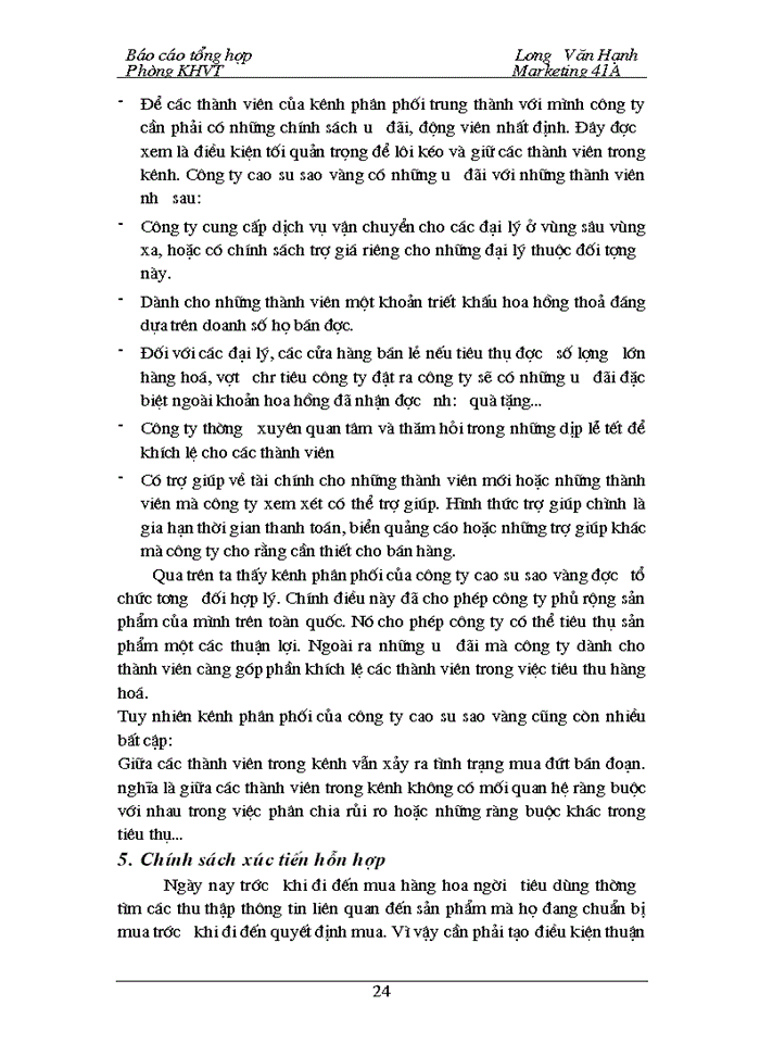 image for page Báo cáo Tại tại Công ty cao su sao vàng