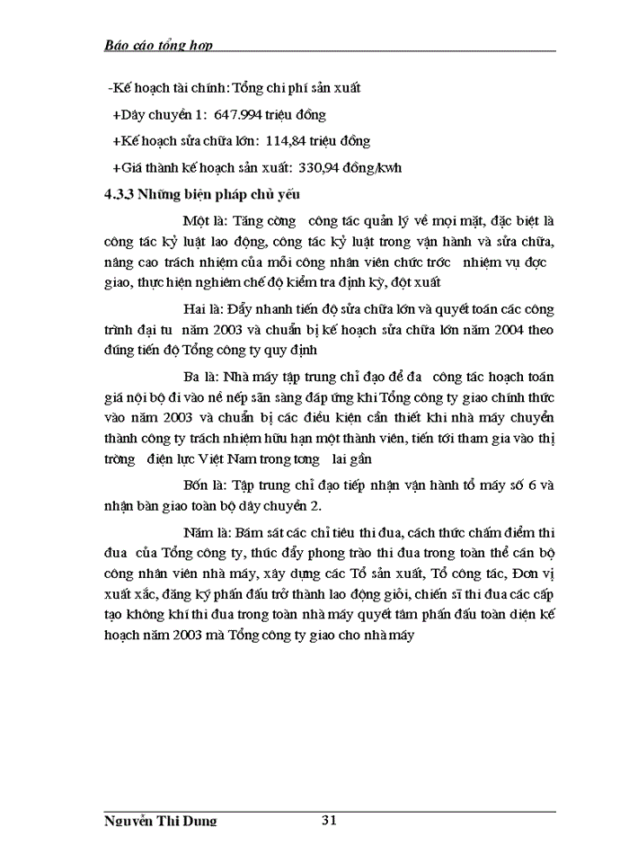 image for page Báo cáo Tại tại Nhà máy nhiệt Điện Phả Lại