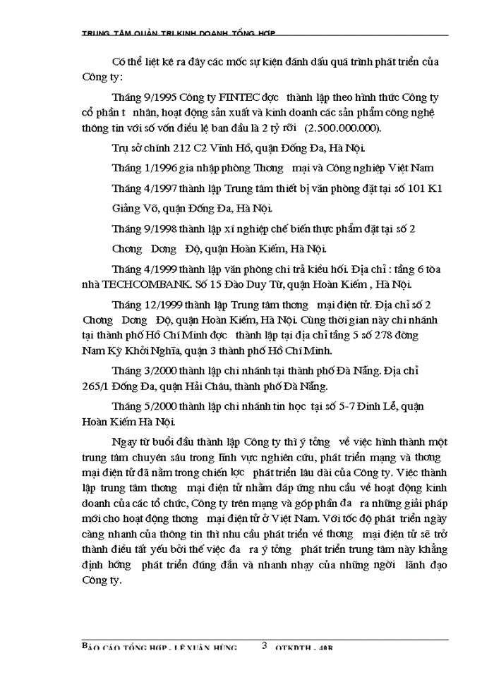 image for page Báo cáo Tại tại Công ty cổ phần fintec