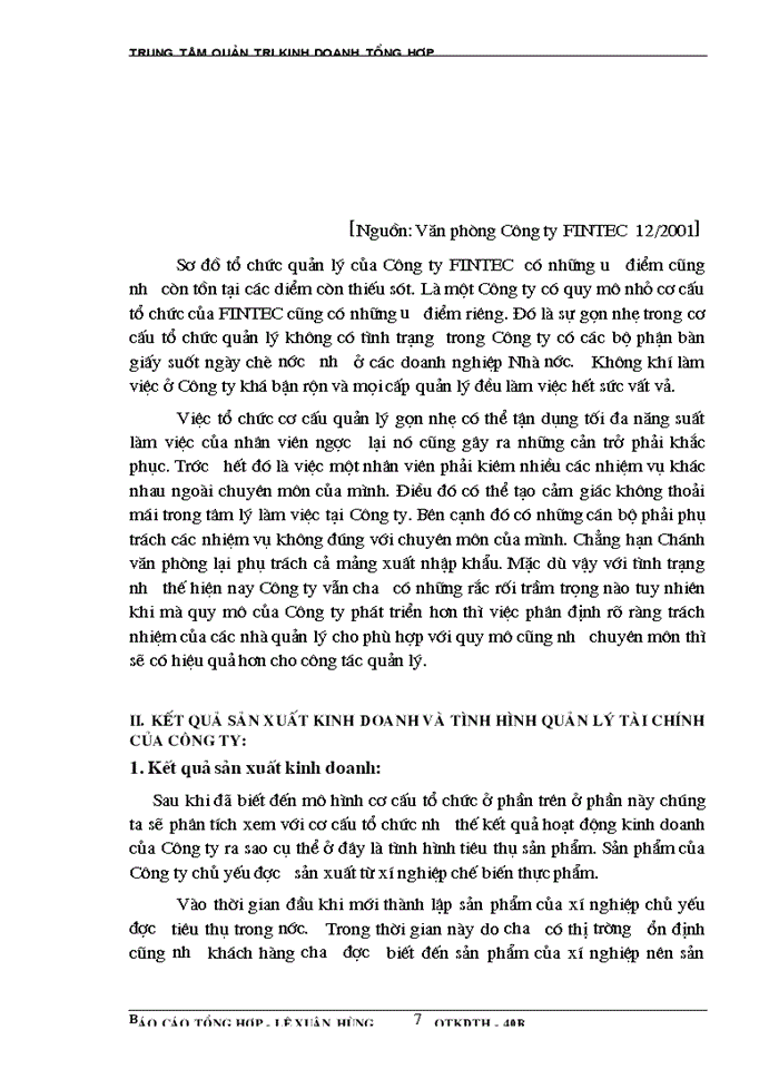 image for page Báo cáo Tại tại Công ty cổ phần fintec