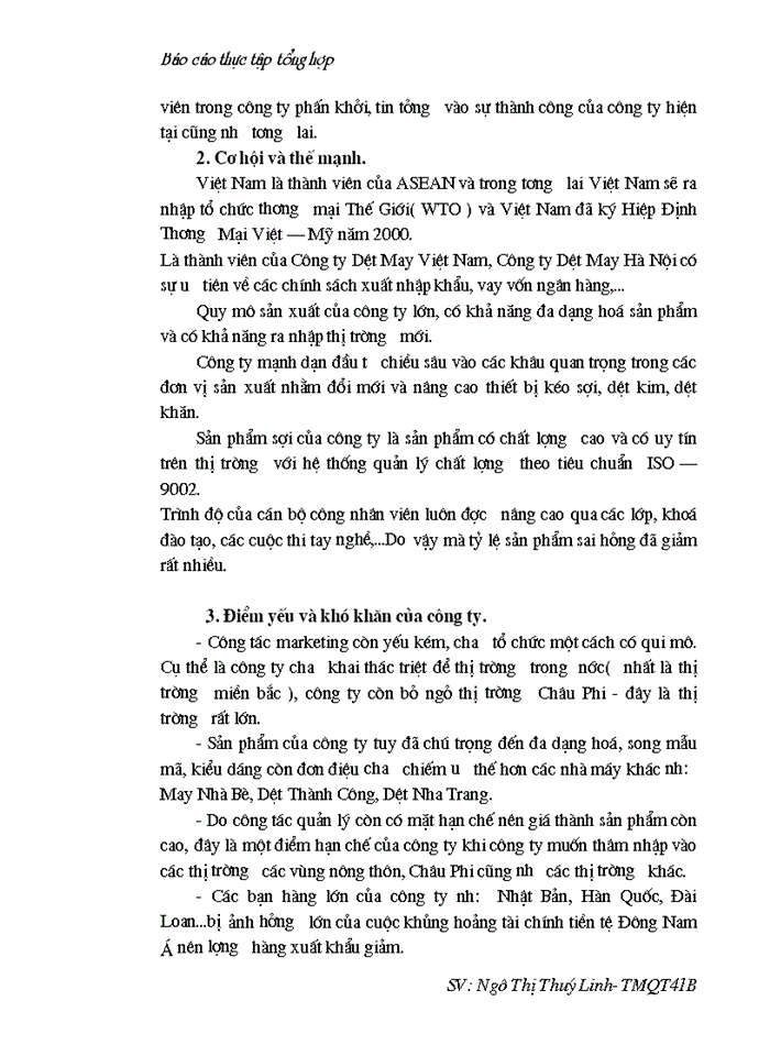 image for page Báo cáo Tại tại Công ty dệt may Hà Nội Hanosimex