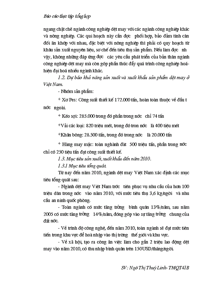 image for page Báo cáo Tại tại Công ty dệt may Hà Nội Hanosimex