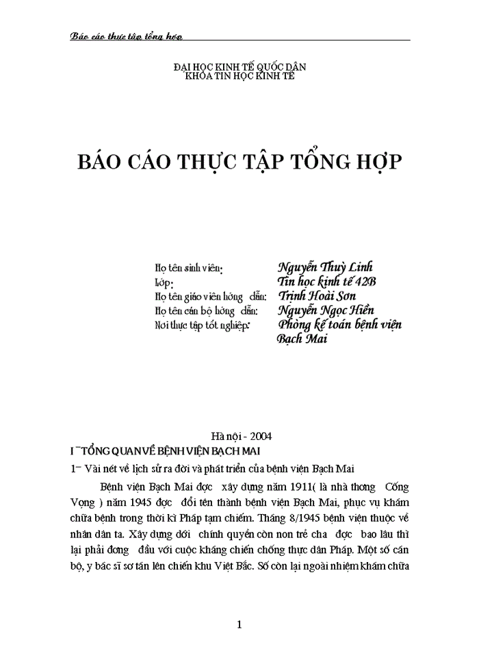 image for page Báo cáo Tại tại bệnh viện Bạch Mai