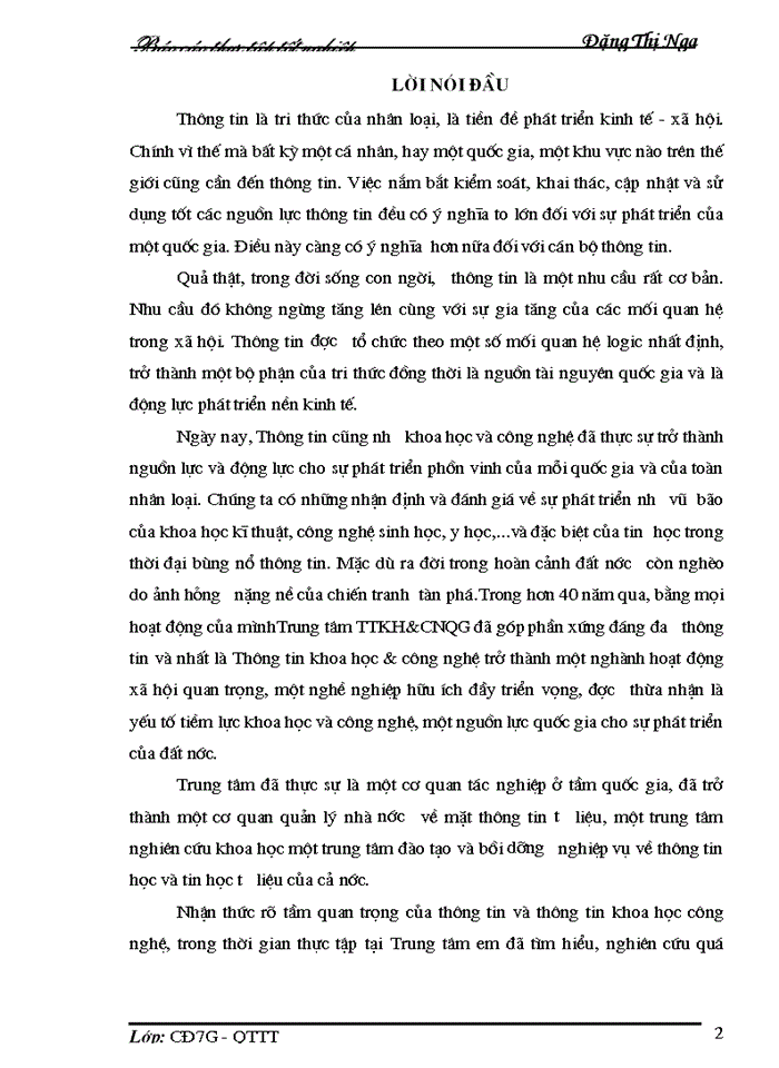 image for page Báo cáo Tại tại Trung tâm thông tin tư liệu khoa học và công nghệ quốc gia