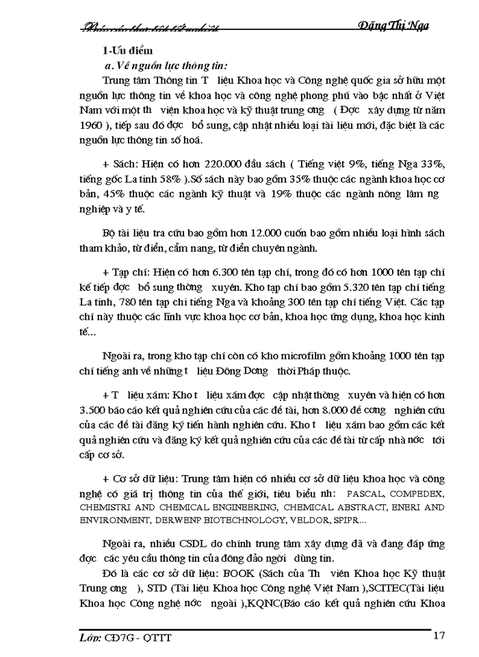 image for page Báo cáo Tại tại Trung tâm thông tin tư liệu khoa học và công nghệ quốc gia