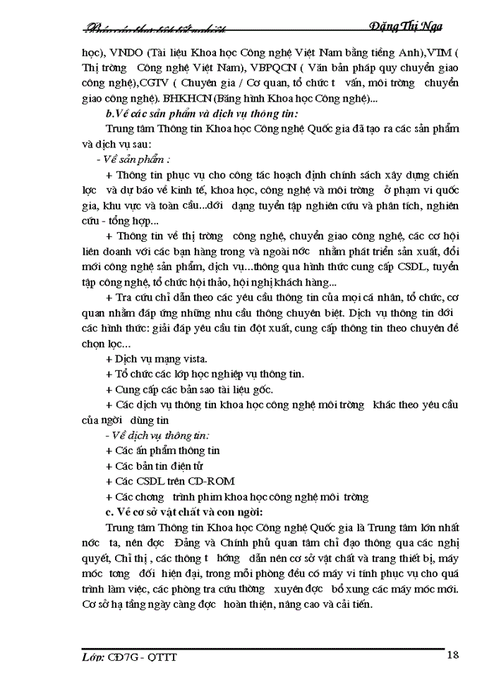 image for page Báo cáo Tại tại Trung tâm thông tin tư liệu khoa học và công nghệ quốc gia