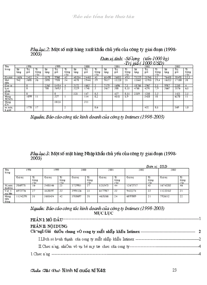 image for page Báo cáo Tại tại Công ty Xuất nhập khẩu Intimex