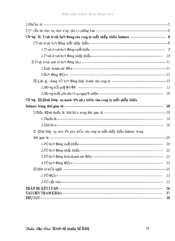 image for page Báo cáo Tại tại Công ty Xuất nhập khẩu Intimex