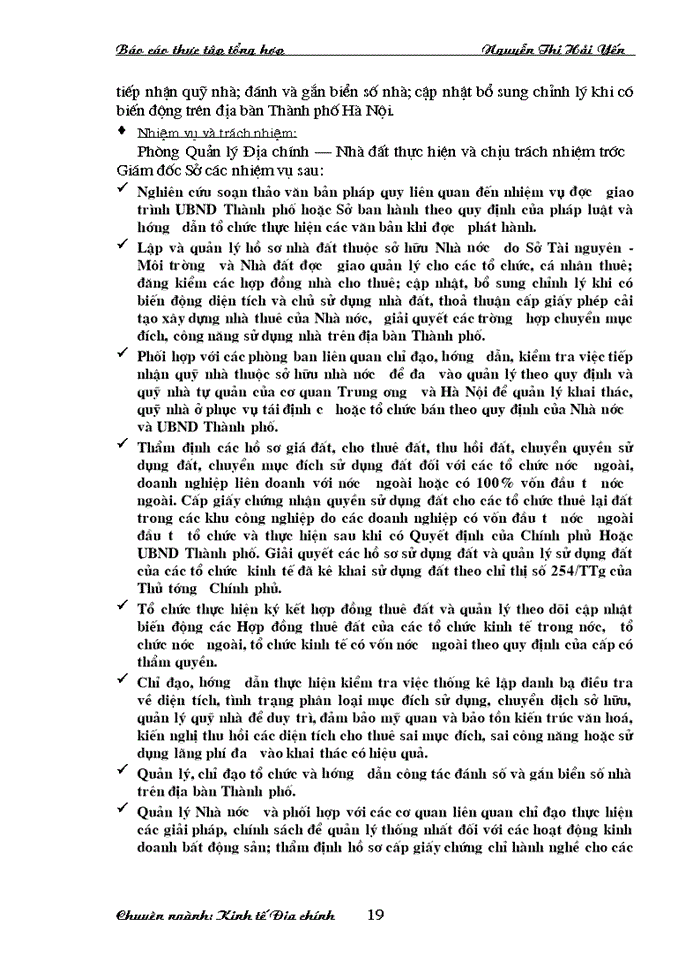 image for page Báo cáo Tại tại Sở Tài nguyên MôI trường và Nhà đất Hà Nội