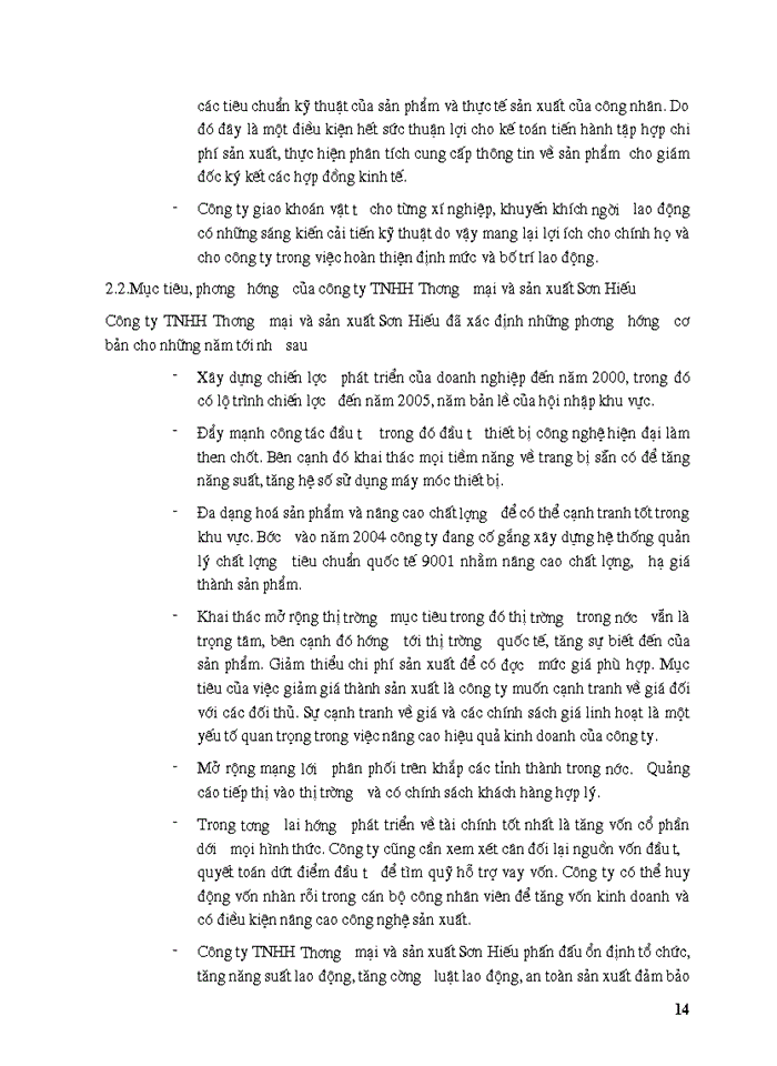 image for page Báo cáo Tại Công ty Trách nhiệm Hữu hạn Thương mại và sản xuất Sơn Hiếu