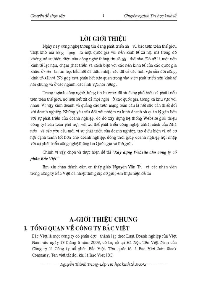 image for page Xây dựng Website cho Công ty cổ phần Bắc Việt