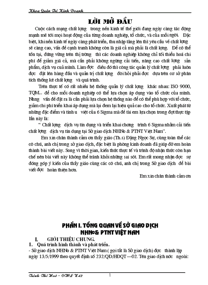 image for page Chất lượng dịch vụ tín dụng và triển khai chương trình 6 Sigma nhằm cải tiến chất lượng dịch vụ tín dụng tại Sở giao dịch Ngân hàng Nông nghiệp và Phát triển Nông thôn Việt Nam