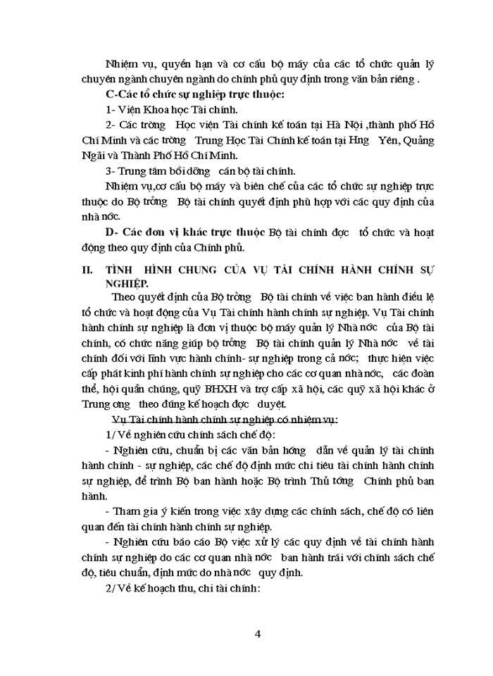image for page Báo cáo Tại tại Phòng tài chính Hành chính - Vụ Tài chính HCSN - Bộ Tài chính