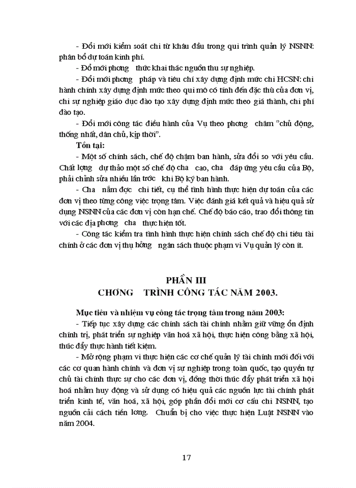 image for page Báo cáo Tại tại Phòng tài chính Hành chính - Vụ Tài chính HCSN - Bộ Tài chính