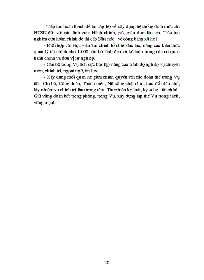 image for page Báo cáo Tại tại Phòng tài chính Hành chính - Vụ Tài chính HCSN - Bộ Tài chính